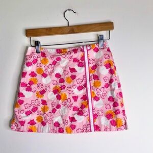 Lilly Pulitzer Pink Floral Bow Cotton Girl’s Skort Skirt